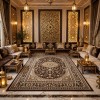 سجاد الواحة تركي H3650B بني غامق مقاس 100*200