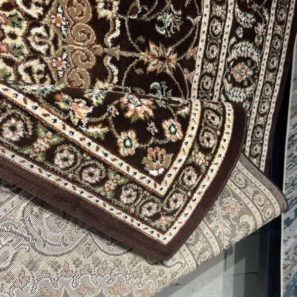 سجاد الواحة تركي H3650B بني غامق مقاس 100*200