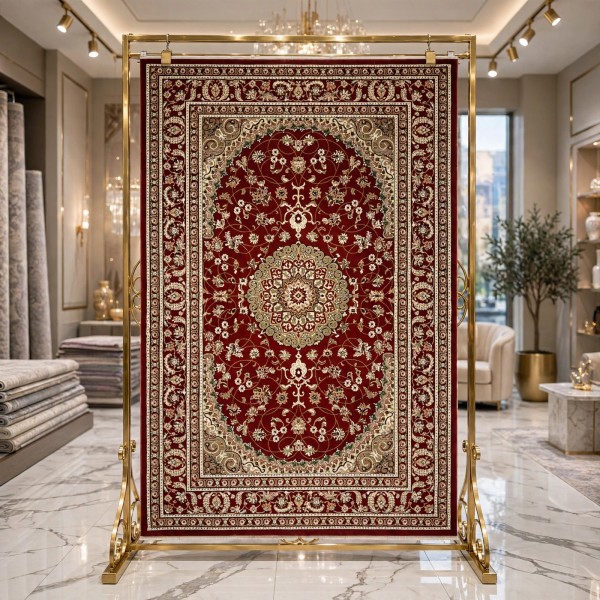 سجاد الواحة تركي H3650B احمر غامق مقاس 80*150