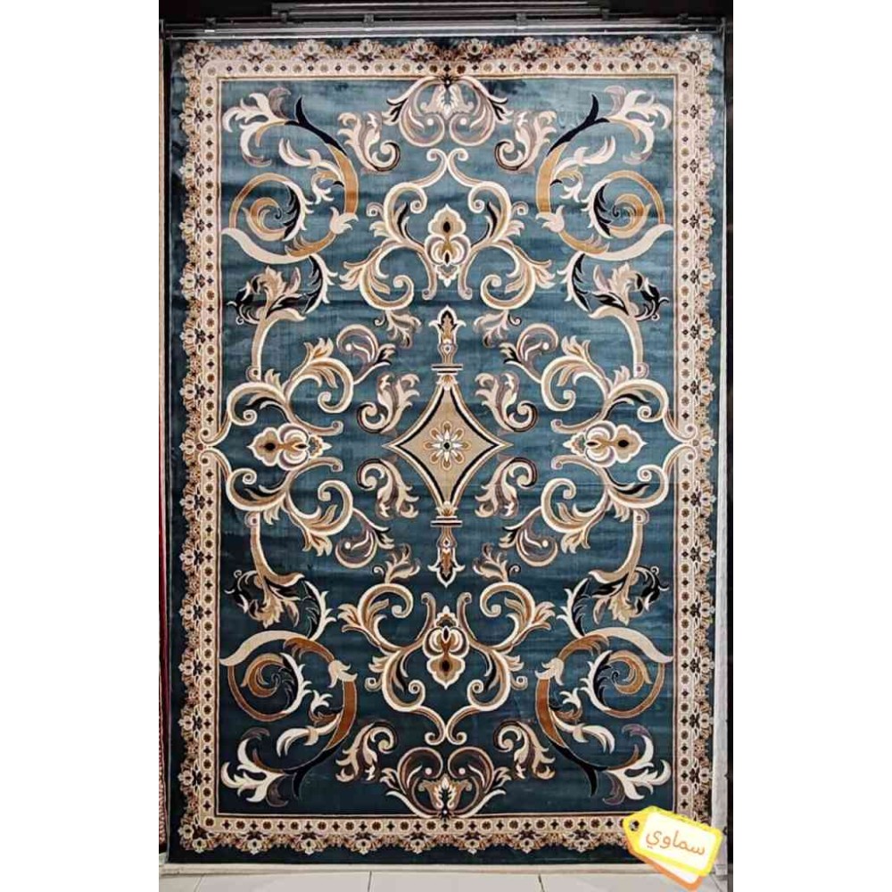 سجاد تركي سما نقش فرنسي لون سماوي مقاس 50*80