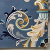 سجاد اطلس تركي نقش كوري A169A سماوي غامق - مقاس 50*80 سم دعاسة صغيرة