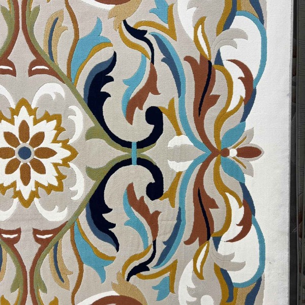 سجاد اطلس تركي نقش كوري كلاسيكي A170A بيج - مقاس 400*500 سم