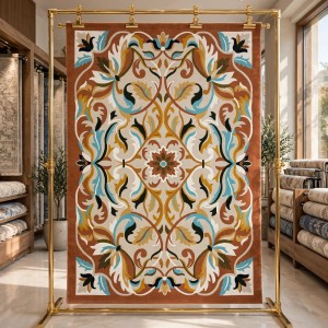 سجاد أطلس تركي نقش كوري A170A كيرمت تيرا - مقاس 250*350 سم