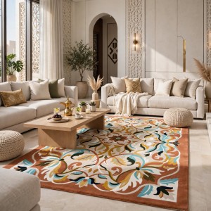 سجاد أطلس تركي نقش كوري A170A كيرمت تيرا - مقاس 250*350 سم