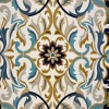 سجاد اطلس تركي نقش كوري A170A كحلي - مقاس 400*500 سم