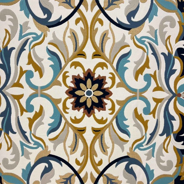 سجاد اطلس تركي نقش كوري A170A كحلي - مقاس 400*500 سم