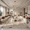 سجاد برازيل نقش كوري تركي A138A كريم مقاس 80*150