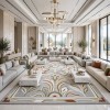 سجاد برازيل نقش كوري تركي A138A رصاصي كريم مقاس 100*300