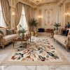 سجاد تركي فاخر سمر موديل 43641A نقش كوري كريم احمر مقاس 150*220 سم