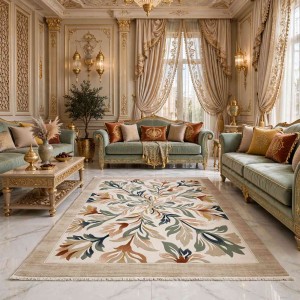 سجاد تركي فاخر سمر موديل 43641A نقش كوري مولتي مقاس 50*80 سم - دعاسة مدخل