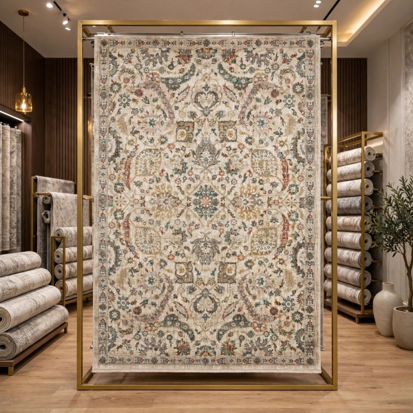 سجاد سوبر بوهيمي تركي A213A كريم مقاس 250*350