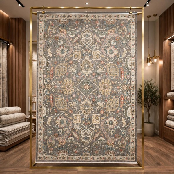 سجاد سوبر بوهيمي تركي A213A رصاصي مقاس 250*350
