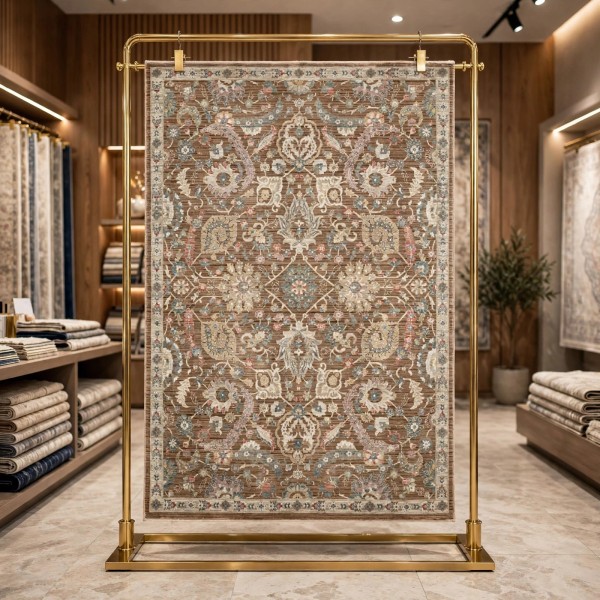 سجاد سوبر بوهيمي تركي A213A بني فاتح مقاس 250*350