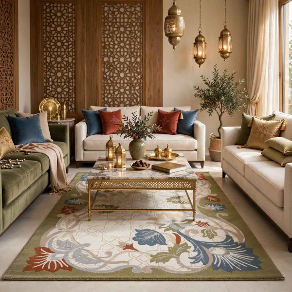 سجاد تركي فيلورا A339S اخضر مقاس 100*300