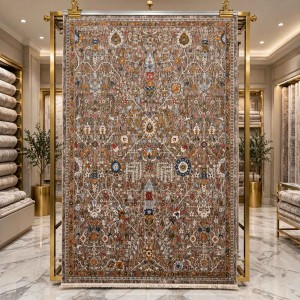 سجاد فيرونا بوهيمي تركي KP79A بيج غامق برتقالي مقاس 50*80