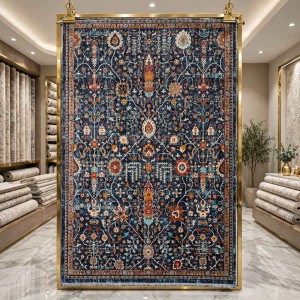 سجاد فيرونا بوهيمي تركي KP79A سماوي غامق زهري مقاس 50*80