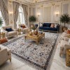 سجاد فيرونا بوهيمي تركي KP79A رصاصي فاتح مولتي اكوا مقاس 250*350