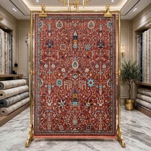 سجاد فيرونا بوهيمي تركي KP79A احمر تركواز مقاس 50*80
