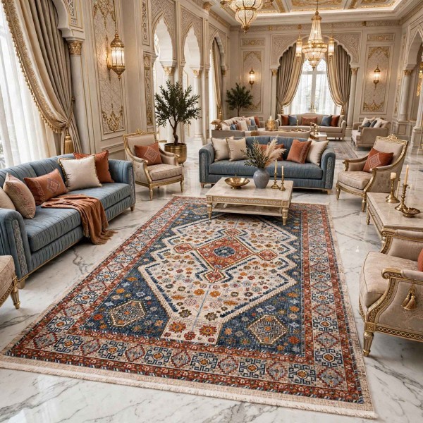 سجاد فيرونا بوهيمي تركي KO82A بيج مولتي اكوا مقاس 100*200