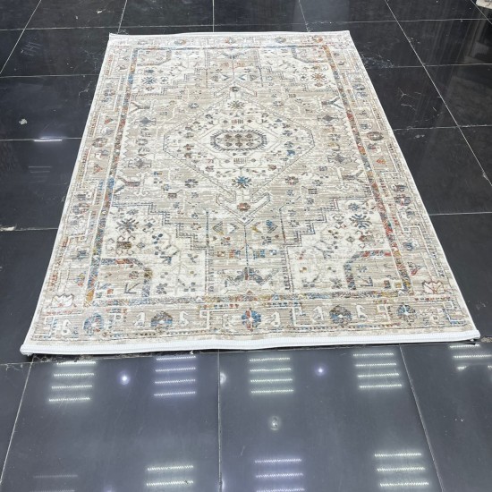 Bohemian Max Turkish Carpet B011B Beige White Color Size 50*80