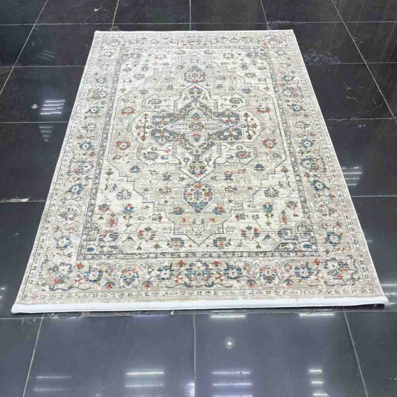 سجاد بوهيمي ماكس تركي B011B لون بيج بيج مقاس 100*200
