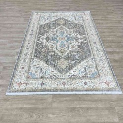 سجاد تركي بوهيمي المغنية F555A1 بيج رصاصي مقاس  200*300