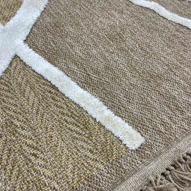 سجاد خيش تركي ايسي 09205C ذهبي مقاس 100*300