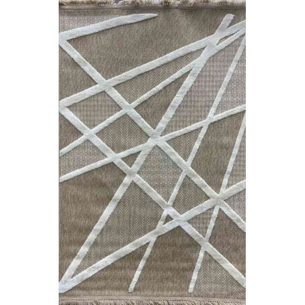 سجاد خيش تركي ايسي 09205C ابيض مقاس 300*400