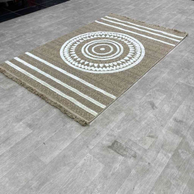 سجاد خيش تركي ايسي 06545D بني مقاس 300*400
