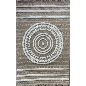 سجاد خيش تركي ايسي 06545D ابيض مقاس 300*400