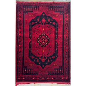 سجاد تركي بخارى نقشة افغاني 1503 بابل احمر مقاس 100*300