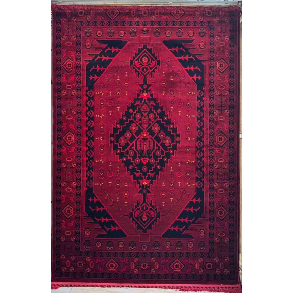 سجاد تركي بخارى نقشة افغاني 1508 بابل احمر مقاس 50*80