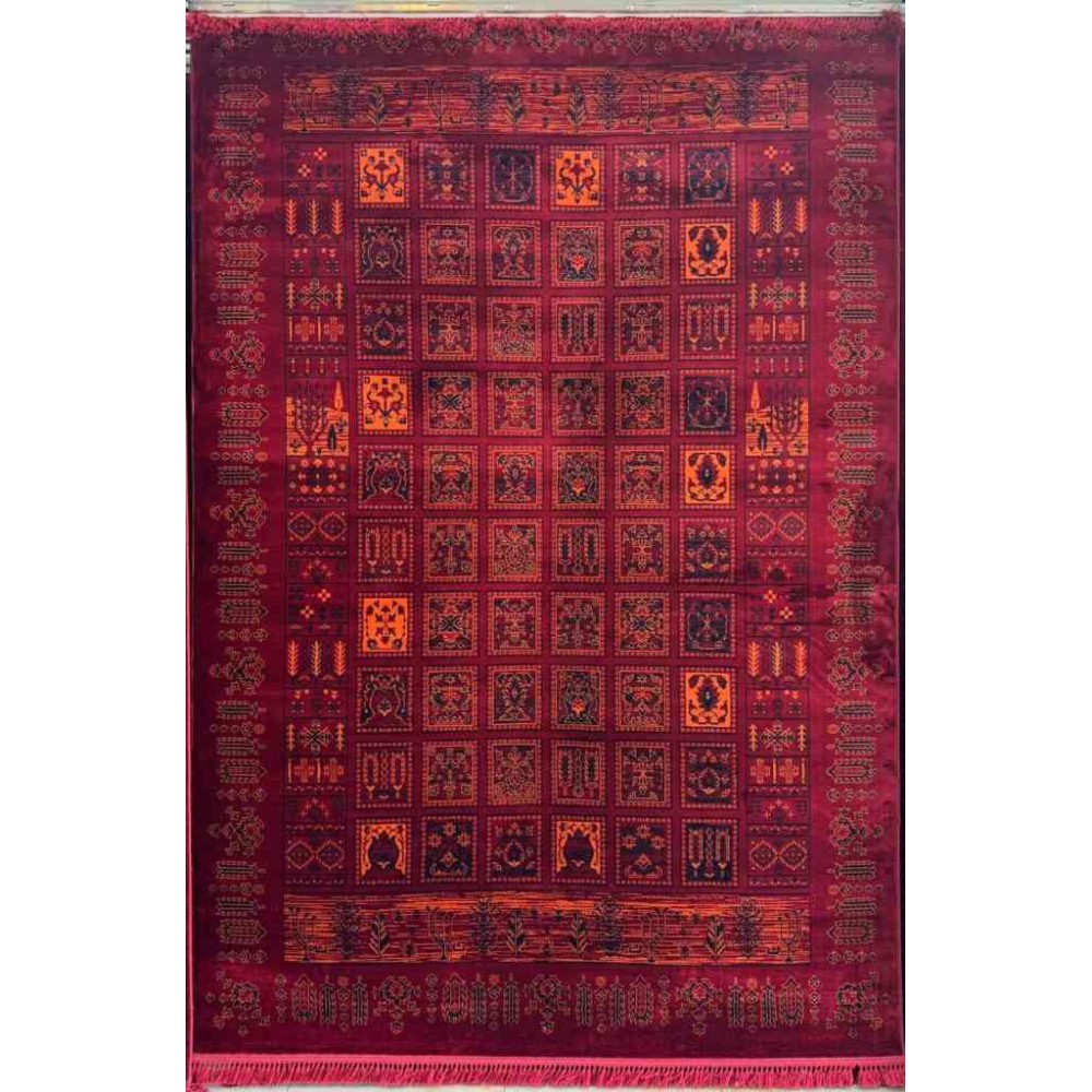 سجاد تركي بخارى نقشة افغاني 1511 بابل احمر مقاس 100*300