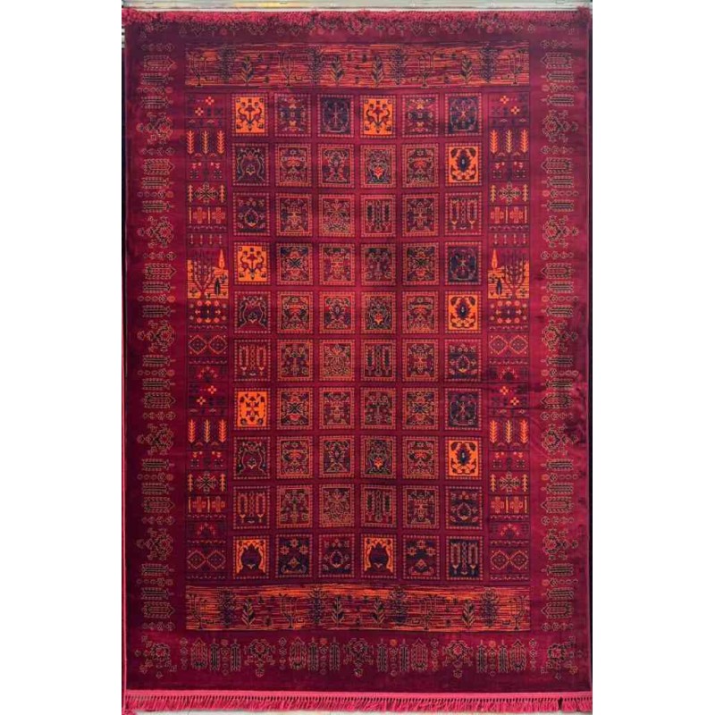 سجاد تركي بخارى نقشة افغاني 1511 بابل احمر مقاس 50*80