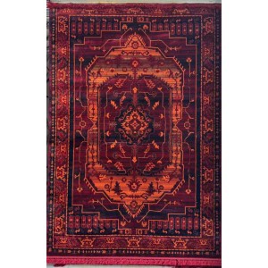 سجاد تركي بخارى نقشة افغاني 1509 بابل احمر مقاس 100*300