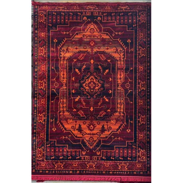 سجاد تركي بخارى نقشة افغاني 1509 بابل احمر مقاس 100*300