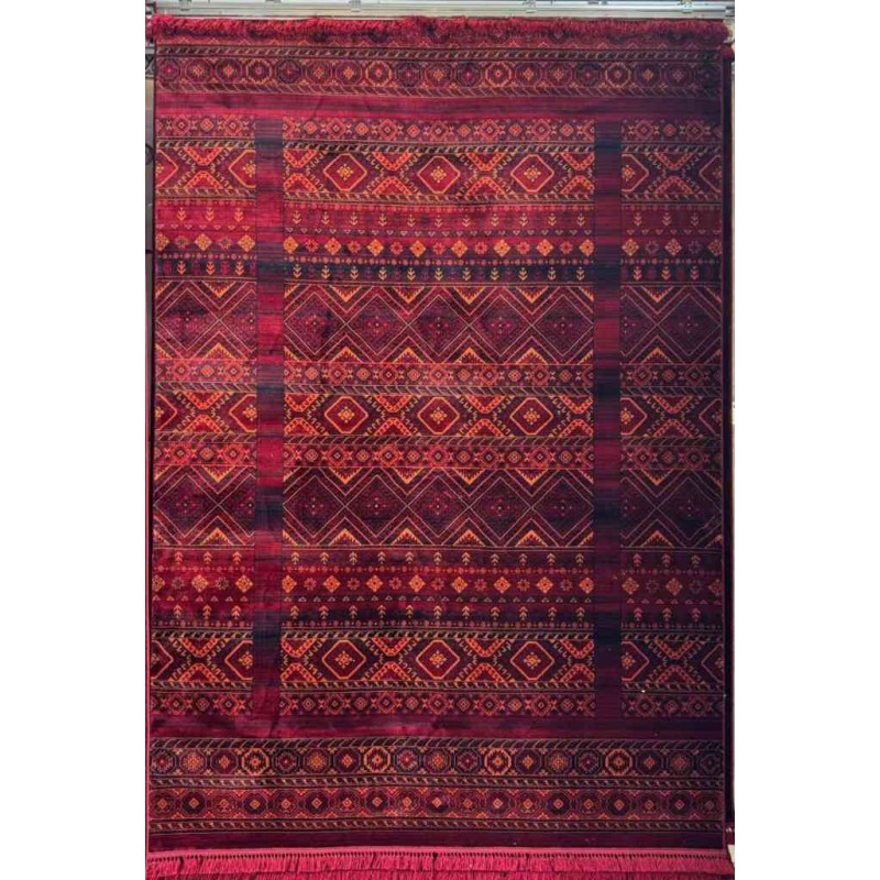 سجاد تركي بخارى نقشة افغاني 1510 بابل احمر مقاس 150*220