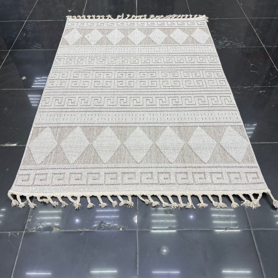 سجاد خيش باتارا تركي L0027B بني بيج مقاس 100*300