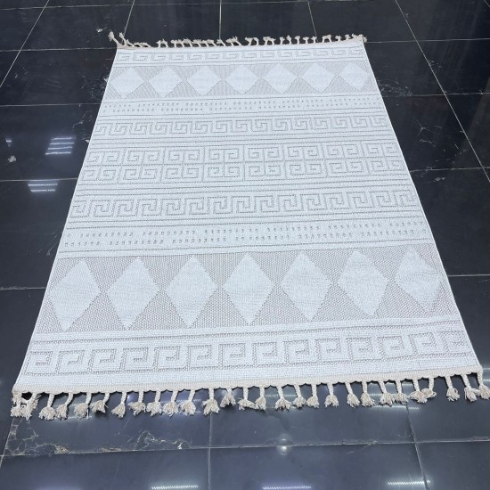 سجاد خيش باتارا تركي L0027B ايفوري مقاس 100*300