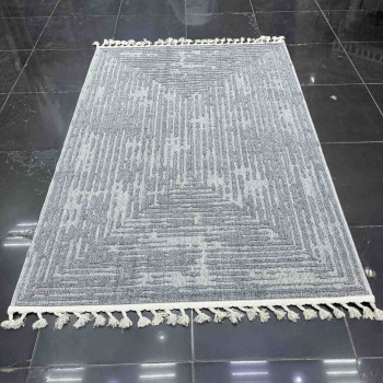 سجاد خيش باتارا تركي L0026B رصاصي مقاس 100*200