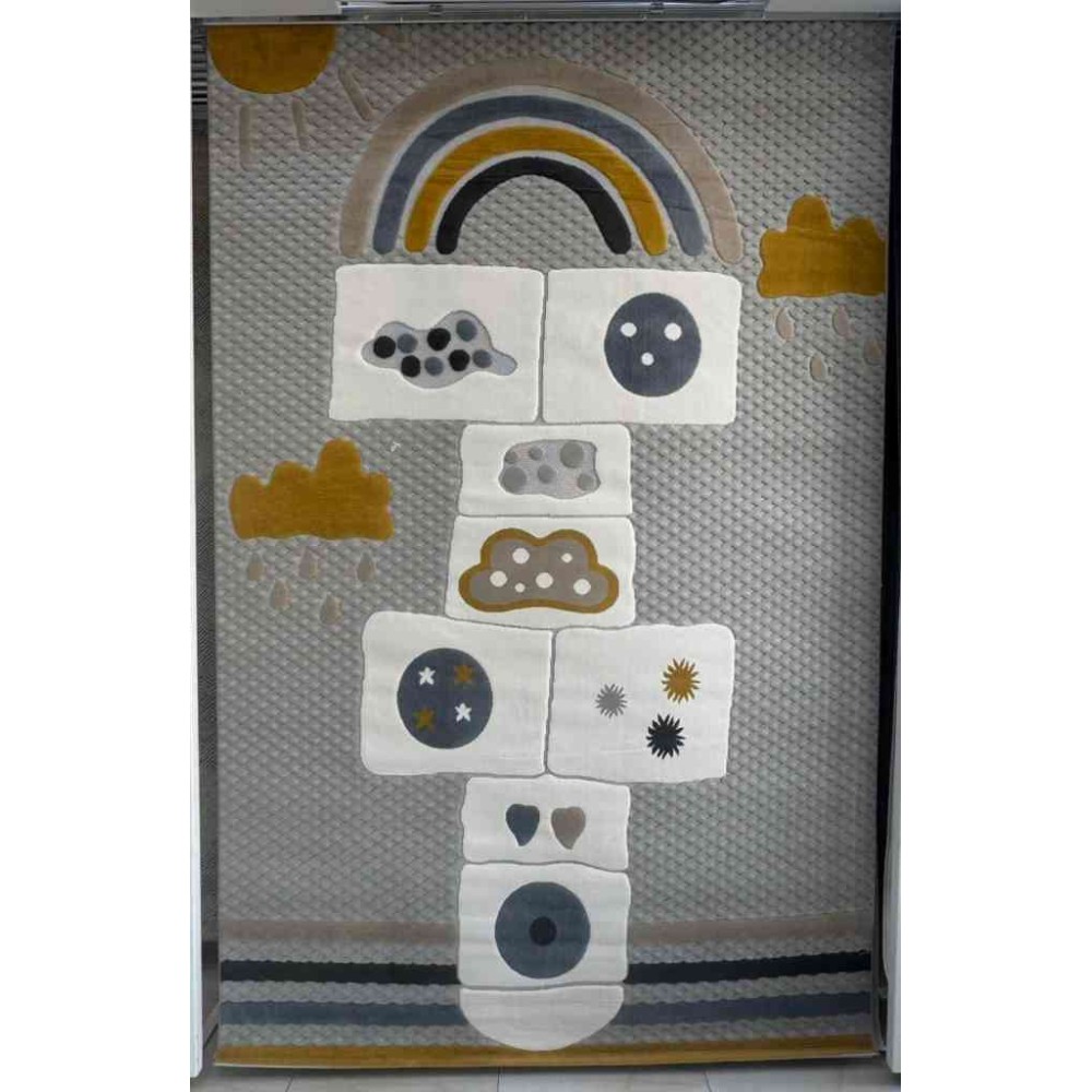 سجاد تركي اطفال كيدز 1001 اللون رصاصي مقاس 80*150