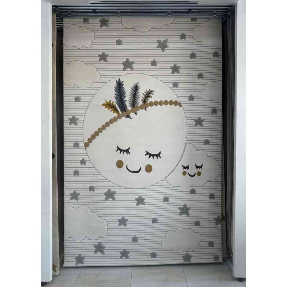 سجاد تركي اطفال كيدز 1006 اللون كريم مقاس 80*150