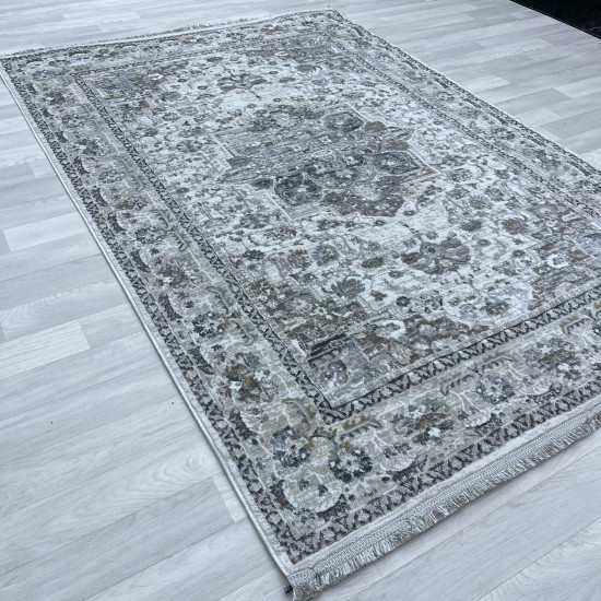 Turkish Bohemian Lotus Carpet 1586A cream green size 150*220