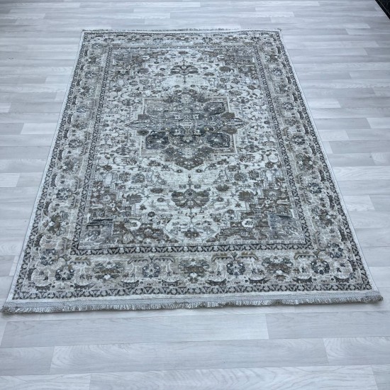 Turkish Bohemian Lotus Carpet 1586A cream green size 150*220