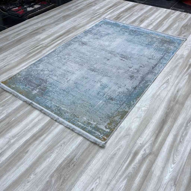 سجاد الفاخر بلغاري A972AA رصاصي ازرق مقاس 100*300