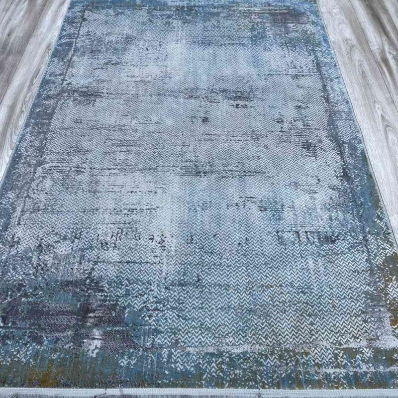 سجاد الفاخر بلغاري A972AA رصاصي ازرق مقاس 100*300