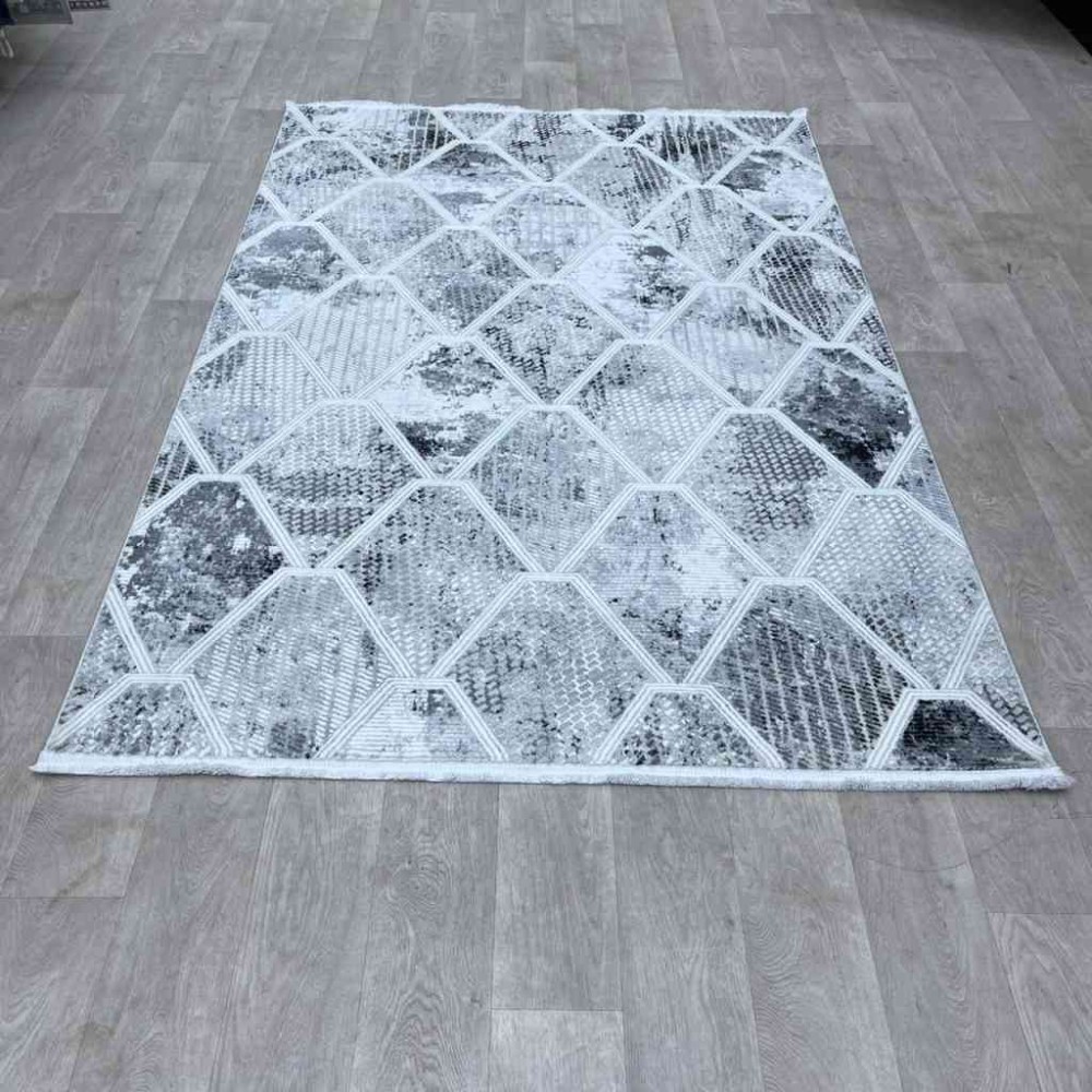 سجاد تركي موطو 051940 رمادي درجة اولا  مقاس 120*170