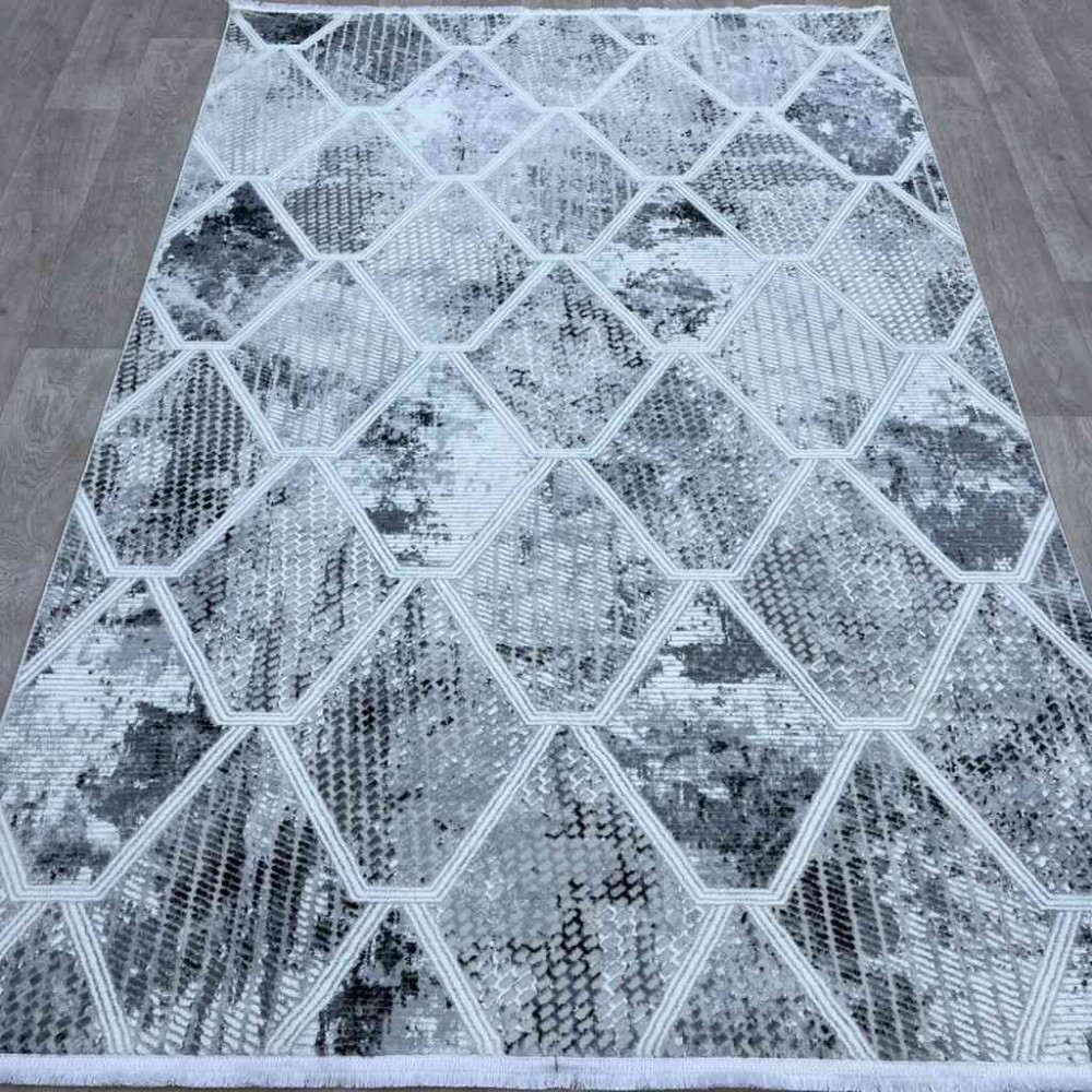 سجاد تركي موطو 051940 رمادي درجة اولا  مقاس 120*170