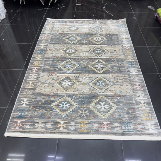 Vintage Turkish Bohemian Rug B0024C Grey Beige 300*400