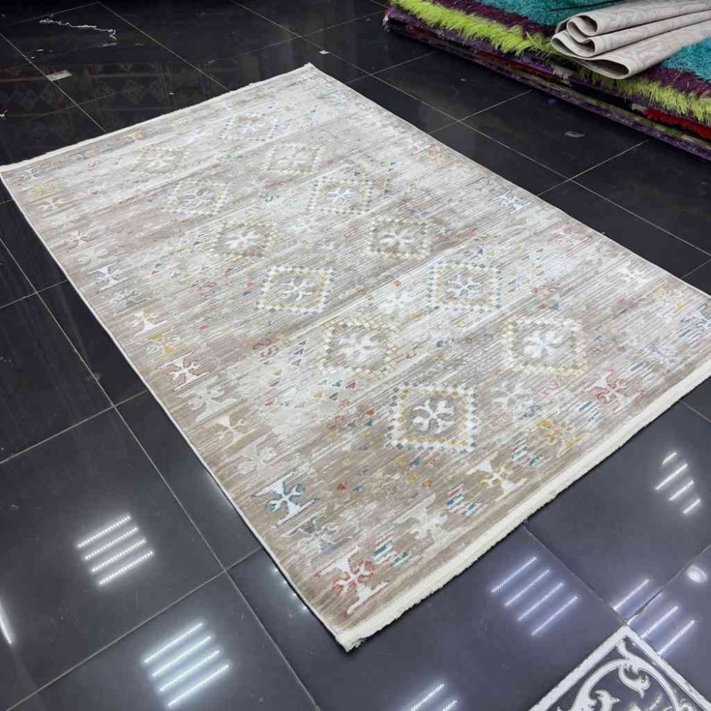 سجاد بوهيمي تركي فينتج B0024C لون بني بيج مقاس 100*300 سجاد بوهيمي تركي فينتج B0024C لون بني بيج مقاس 100*300